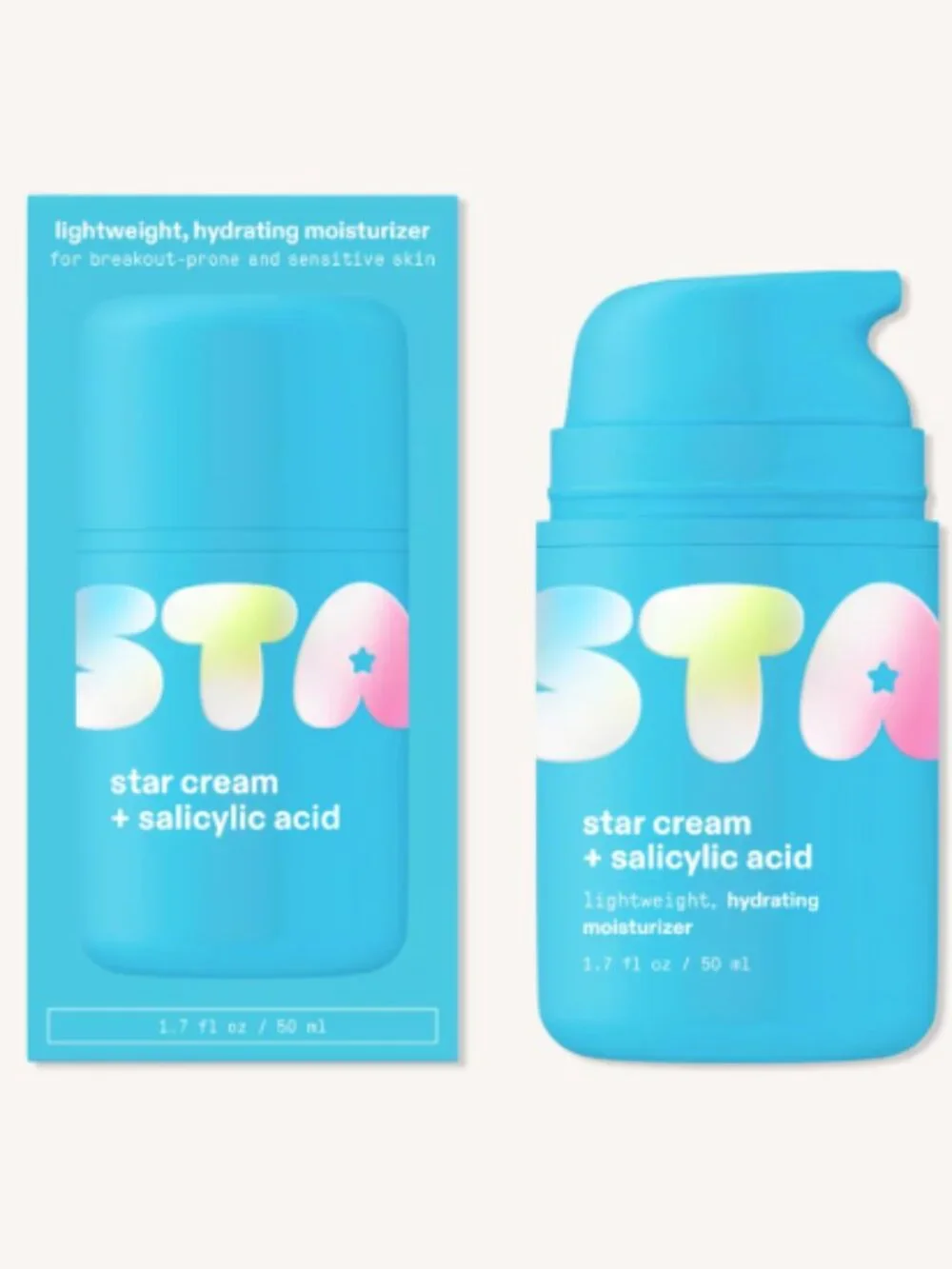 Star Cream + Salicylic Acid Lightweight Hydrating Moisturizer - NIB